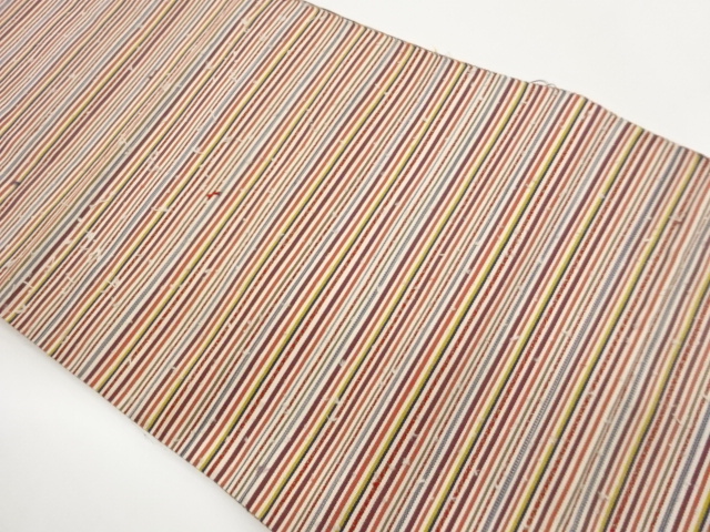 綴れ横縞模様織出し名古屋帯